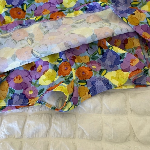 Zara Floral Multicolor Sleeveless mini dress - Picture 6 of 7